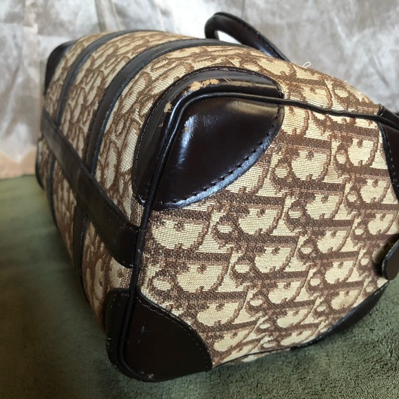 CHRISTIAN DIOR Monogram Trotter Boston Bag in Brown Canvas & Leather - Picture 14 of 15